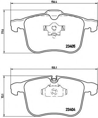 Set placute frana,frana disc SAAB 9-3 Combi (YS3F) (2005 - 2016) BREMBO P 59 046 piesa NOUA