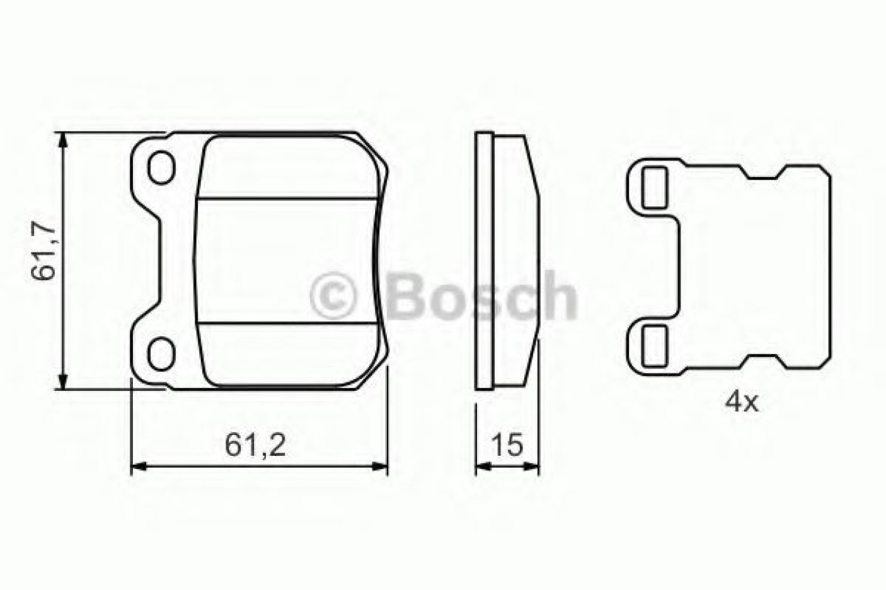 Set placute frana,frana disc SAAB 9-3 (YS3D) (1998 - 2003) BOSCH 0 986 490 500 piesa NOUA