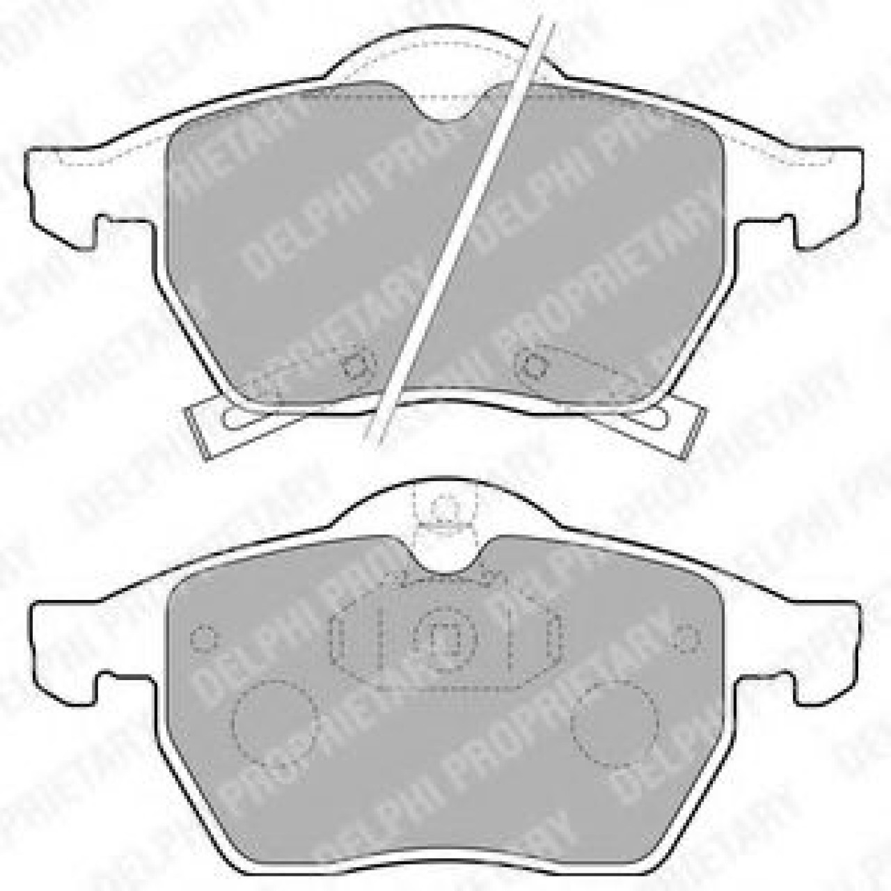 Set placute frana,frana disc SAAB 9-3 (YS3D) (1998 - 2003) DELPHI LP1731 piesa NOUA