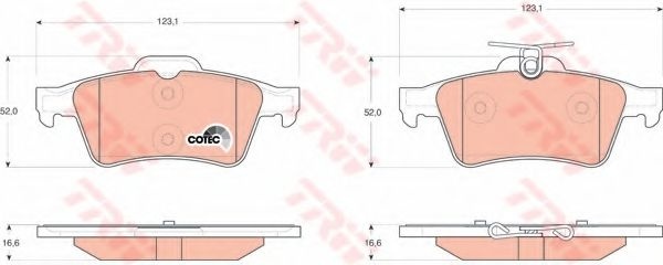 Set placute frana,frana disc SAAB 9-3 (YS3F) (2002 - 2016) TRW GDB1621 piesa NOUA