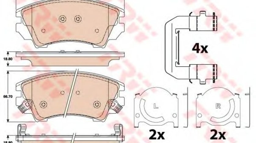 Set placute frana,frana disc SAAB 9-5 (YS3G) (2010 - 2012) TRW GDB1783 piesa NOUA