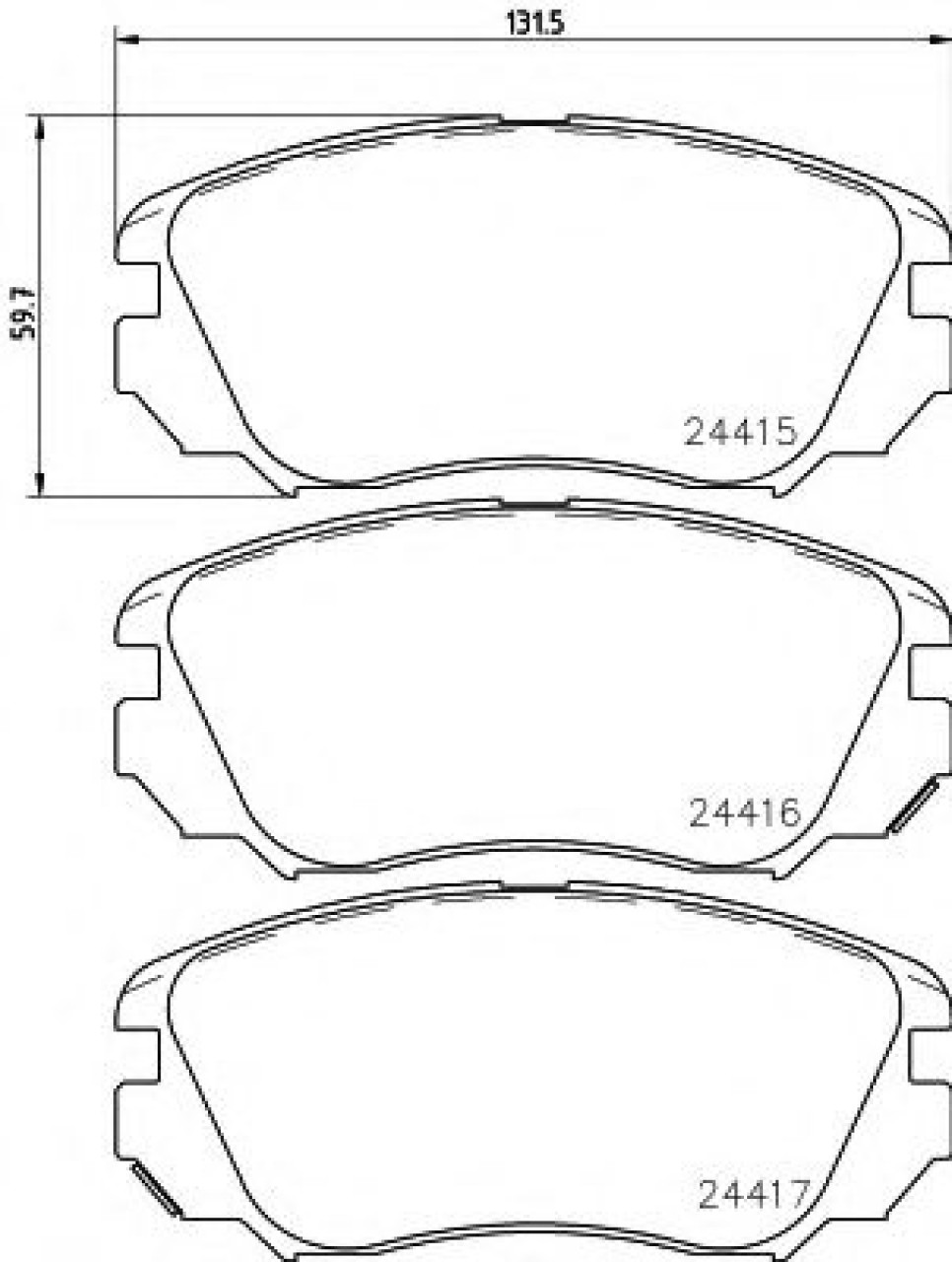 Set placute frana,frana disc SAAB 9-5 (YS3G) (2010 - 2012) TEXTAR 2441501 piesa NOUA