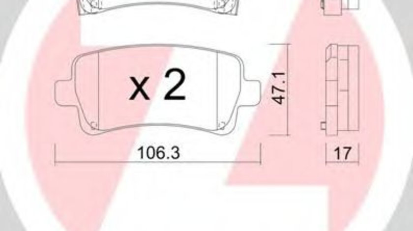 Set placute frana,frana disc SAAB 9-5 (YS3G) (2010 - 2012) ZIMMERMANN 24421.170.1 piesa NOUA