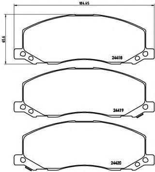 Set placute frana,frana disc SAAB 9-5 (YS3G) (2010 - 2012) BREMBO P 59 058 piesa NOUA