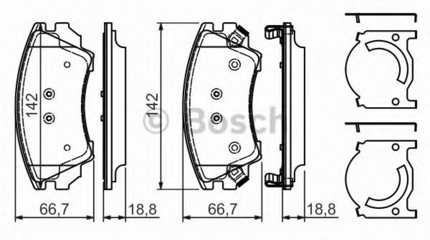 Set placute frana,frana disc SAAB 9-5 (YS3G) (2010 - 2012) BOSCH 0 986 494 275 piesa NOUA