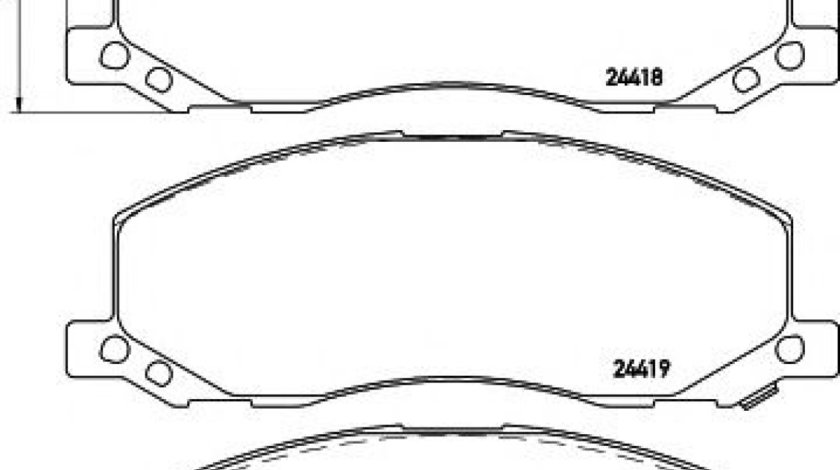 Set placute frana,frana disc SAAB 9-5 (YS3G) (2010 - 2012) TEXTAR 2441801 piesa NOUA