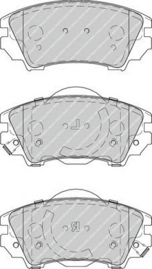Set placute frana,frana disc SAAB 9-5 (YS3G) (2010 - 2012) FERODO FDB4208 piesa NOUA