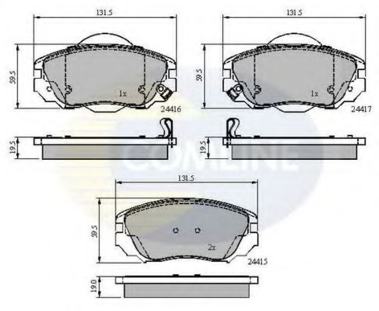 Set placute frana,frana disc SAAB 9-5 (YS3G) (2010 - 2012) COMLINE CBP31679 piesa NOUA