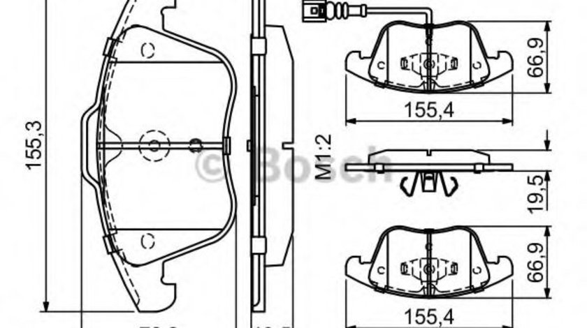 Set placute frana,frana disc SEAT ALHAMBRA (710, 711) (2010 - 2016) BOSCH 0 986 494 372 piesa NOUA