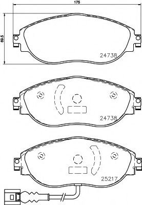 Set placute frana,frana disc SEAT ALHAMBRA (710, 711) (2010 - 2016) TEXTAR 2473801 piesa NOUA