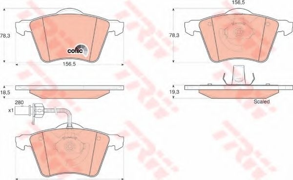 Set placute frana,frana disc SEAT ALHAMBRA (7V8, 7V9) (1996 - 2010) TRW GDB1538 piesa NOUA