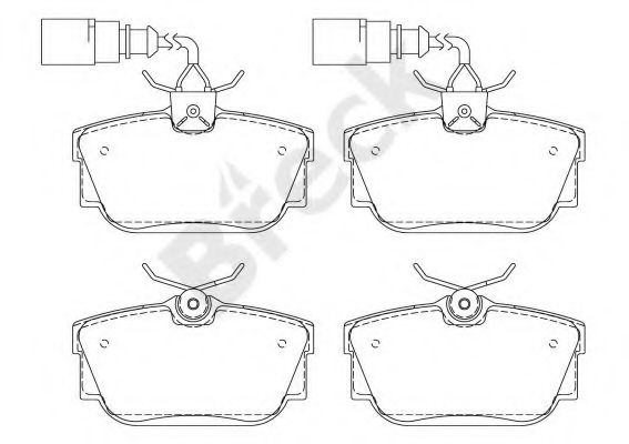 Set placute frana,frana disc SEAT ALHAMBRA (7V8, 7V9) (1996 - 2010) Break 23446 00 702 10 piesa NOUA