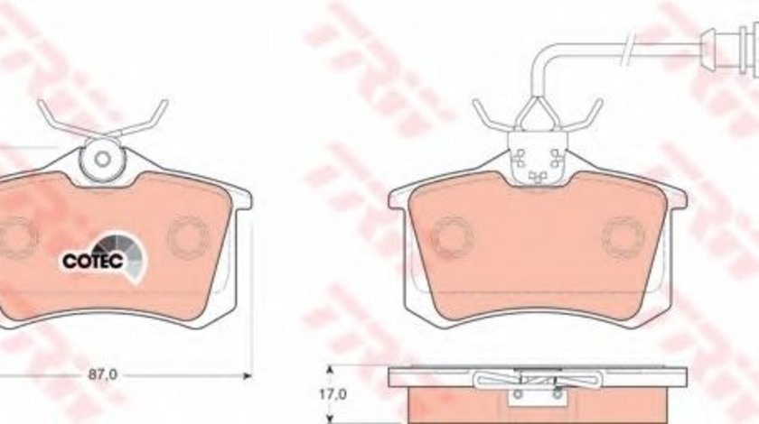 Set placute frana,frana disc SEAT ALHAMBRA (7V8, 7V9) (1996 - 2010) TRW GDB1415 piesa NOUA