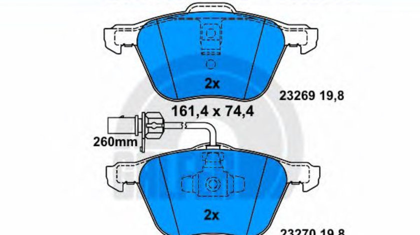 Set placute frana,frana disc SEAT ALHAMBRA (7V8, 7V9) (1996 - 2010) GALFER B1.G102-0580.2 piesa NOUA