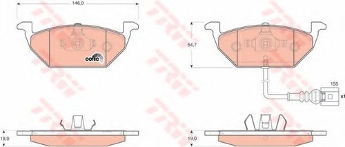 Set placute frana,frana disc SEAT ALTEA XL (5P5, 5P8) (2006 - 2016) TRW GDB1658 piesa NOUA