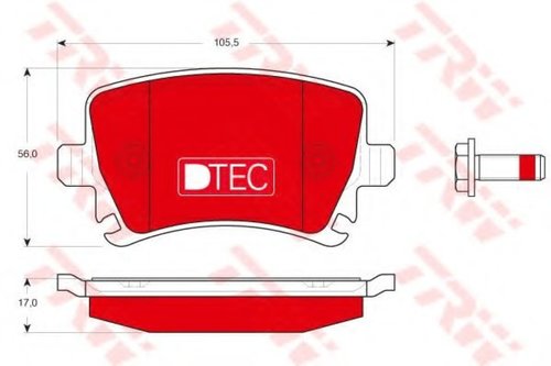 Set placute frana,frana disc SEAT ALTEA XL (5P5, 5P8) (2006 - 2016) TRW GDB1622DTE piesa NOUA