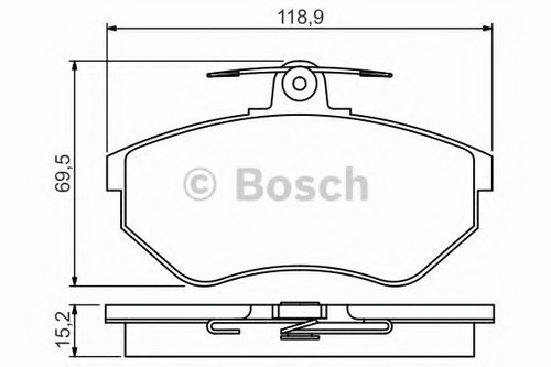 Set placute frana,frana disc SEAT AROSA (6H) (1997 - 2004) BOSCH 0 986 495 246 piesa NOUA