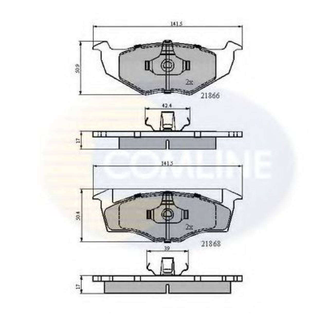 Set placute frana,frana disc SEAT AROSA (6H) (1997 - 2004) COMLINE CBP0707 piesa NOUA