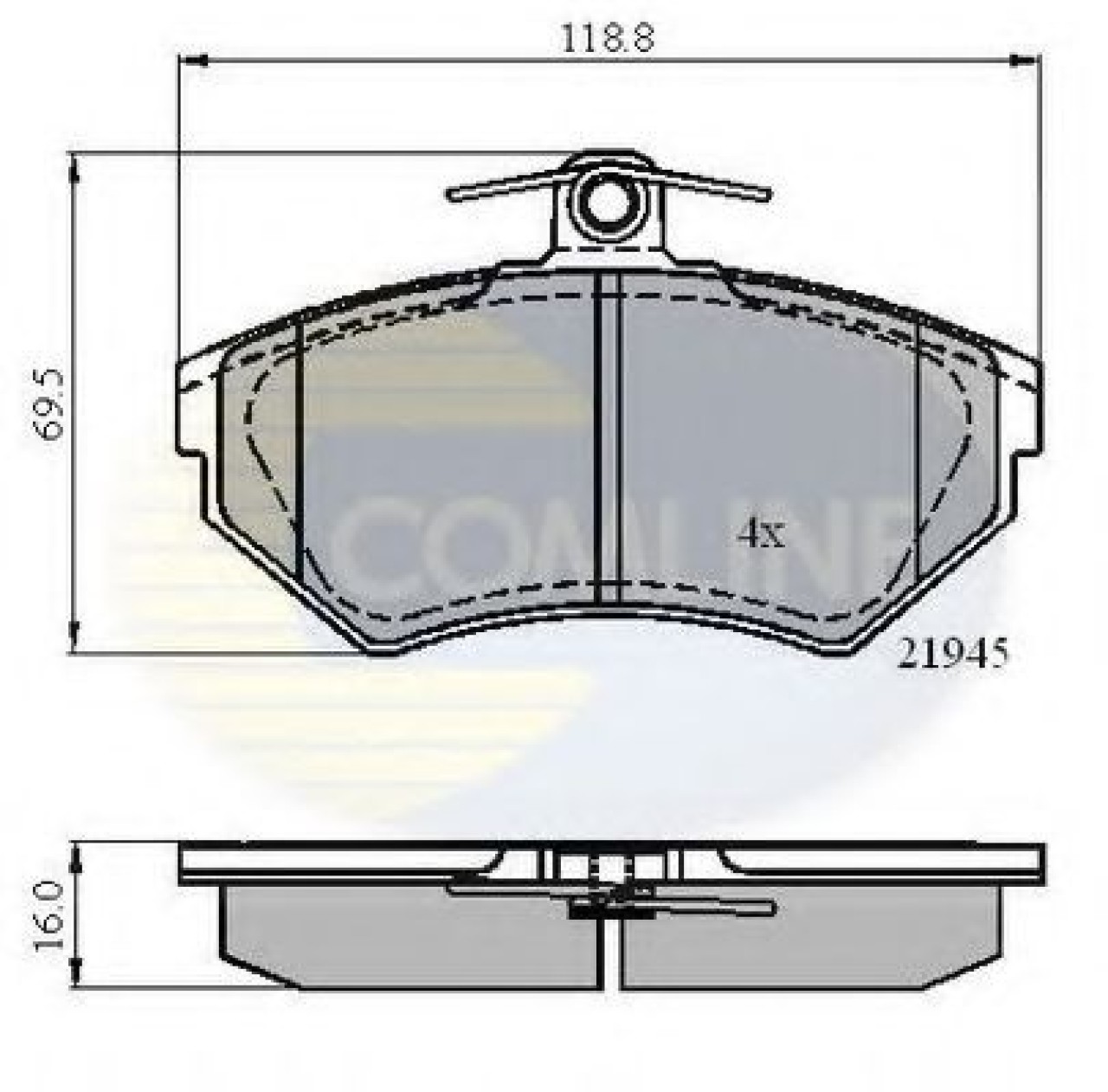 Set placute frana,frana disc SEAT AROSA (6H) (1997 - 2004) COMLINE CBP0989 piesa NOUA