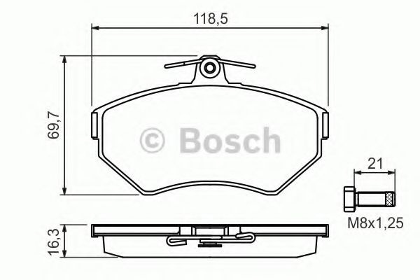 Set placute frana,frana disc SEAT AROSA (6H) (1997 - 2004) BOSCH 0 986 494 010 piesa NOUA