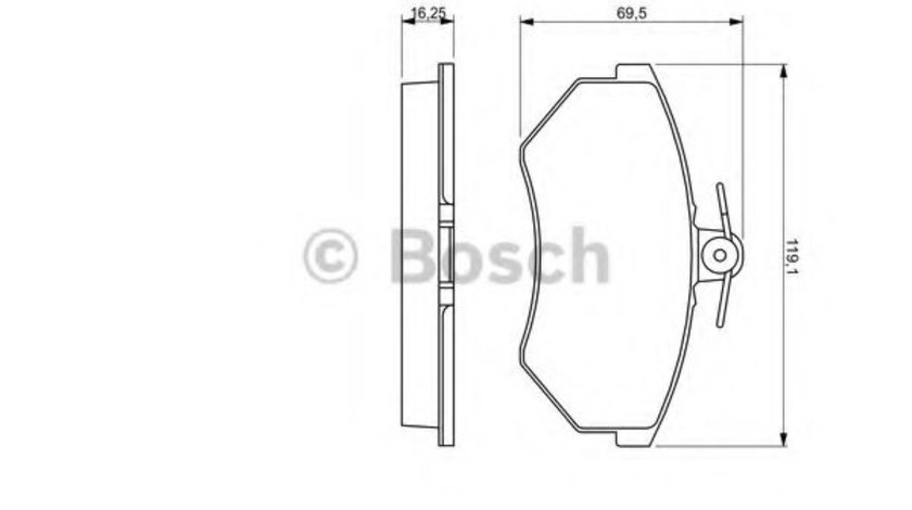 Set placute frana,frana disc SEAT CORDOBA (6K1, 6K2) (1993 - 1999) BOSCH 0 986 460 943 piesa NOUA