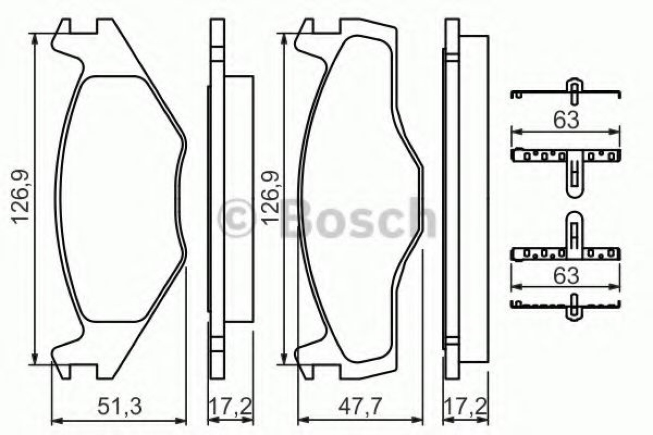 Set placute frana,frana disc SEAT CORDOBA (6K2) (1999 - 2002) BOSCH 0 986 494 057 piesa NOUA