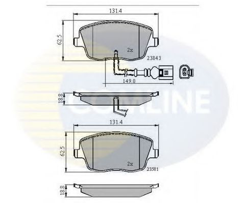 Set placute frana,frana disc SEAT CORDOBA (6L2) (2002 - 2009) COMLINE CBP11147 piesa NOUA