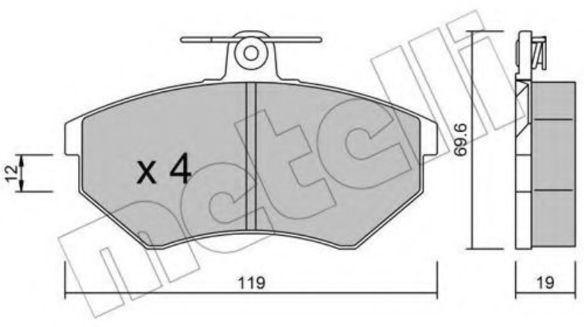 Set placute frana,frana disc SEAT CORDOBA Vario (6K5) (1999 - 2002) METELLI 22-0050-2 piesa NOUA