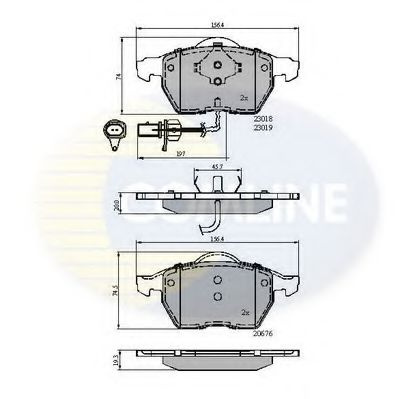 Set placute frana,frana disc SEAT EXEO (3R2) (2008 - 2016) COMLINE CBP11542 piesa NOUA