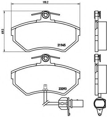 Set placute frana,frana disc SEAT EXEO (3R2) (2008 - 2016) BREMBO P 85 044 piesa NOUA
