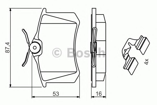 Set placute frana,frana disc SEAT EXEO (3R2) (2008 - 2016) BOSCH 0 986 494 600 piesa NOUA