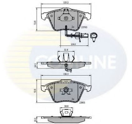 Set placute frana,frana disc SEAT EXEO (3R2) (2008 - 2016) COMLINE CBP11753 piesa NOUA