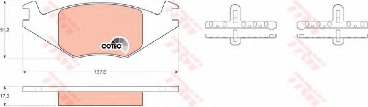 Set placute frana,frana disc SEAT IBIZA II (6K1) (1993 - 1999) TRW GDB463 piesa NOUA
