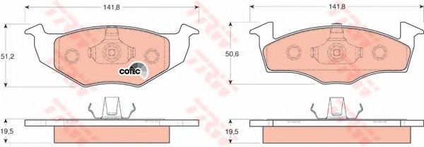 Set placute frana,frana disc SEAT IBIZA II (6K1) (1993 - 1999) TRW GDB1218 piesa NOUA