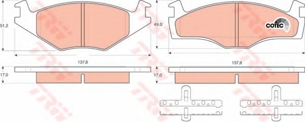 Set placute frana,frana disc SEAT IBIZA II (6K1) (1993 - 1999) TRW GDB1219 piesa NOUA