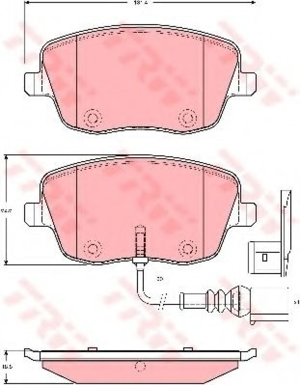 Set placute frana,frana disc SEAT IBIZA IV (6L1) (2002 - 2009) TRW GDB1472 piesa NOUA