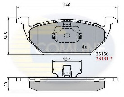 Set placute frana,frana disc SEAT LEON (1M1) (1999 - 2006) COMLINE CBP0737 piesa NOUA