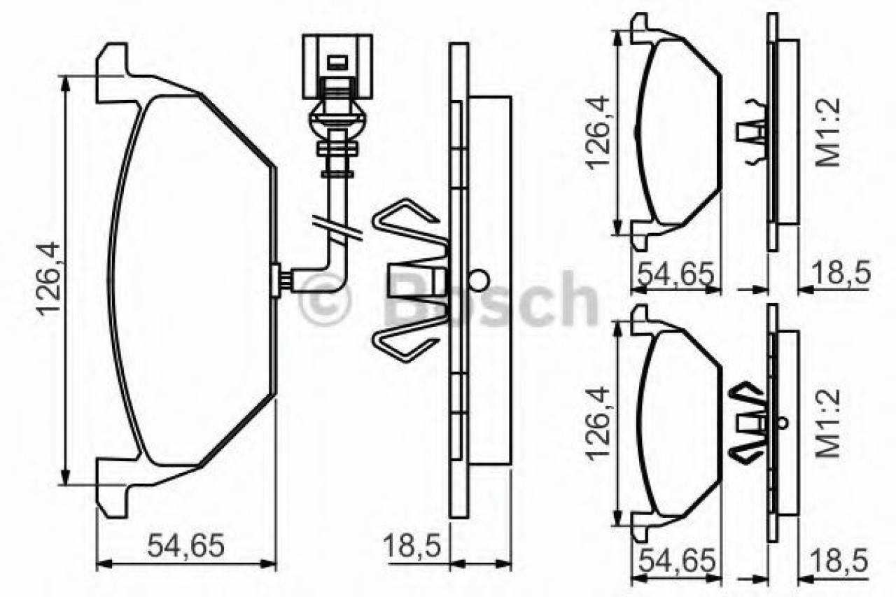 Set placute frana,frana disc SEAT LEON (1M1) (1999 - 2006) BOSCH 0 986 495 213 piesa NOUA