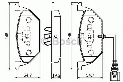 Set placute frana,frana disc SEAT LEON (1P1) (2005 - 2012) BOSCH 0 986 494 019 piesa NOUA