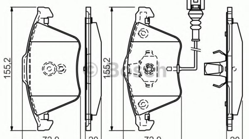 Set placute frana,frana disc SEAT LEON (1P1) (2005 - 2012) BOSCH 0 986 494 550 piesa NOUA