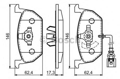 Set placute frana,frana disc SEAT LEON (5F1) (2012 - 2016) BOSCH 0 986 494 721 piesa NOUA