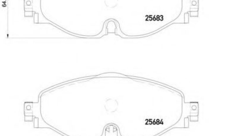 Set placute frana,frana disc SEAT LEON (5F1) (2012 - 2016) BREMBO P 85 126 piesa NOUA