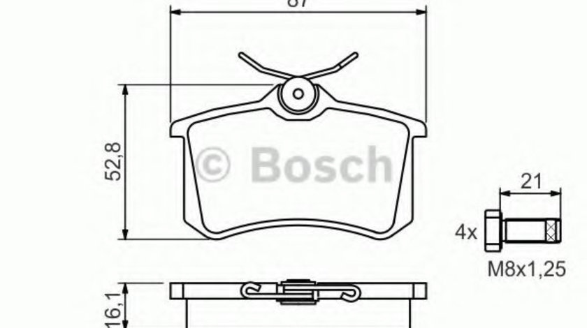 Set placute frana,frana disc SEAT LEON (5F1) (2012 - 2016) BOSCH 0 986 494 399 piesa NOUA