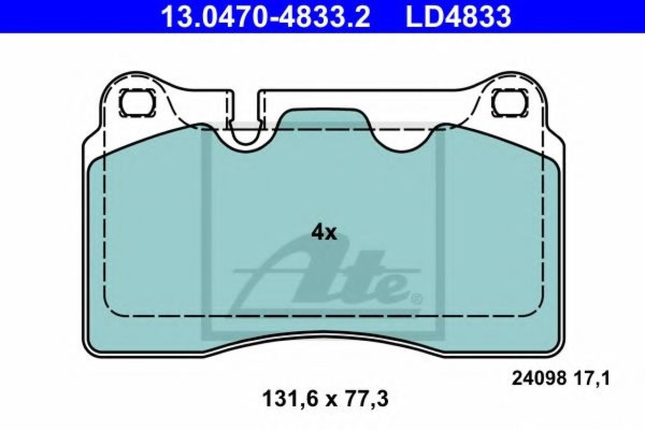 Set placute frana,frana disc SEAT LEON SC (5F5) (2013 - 2016) ATE 13.0470-4833.2 piesa NOUA