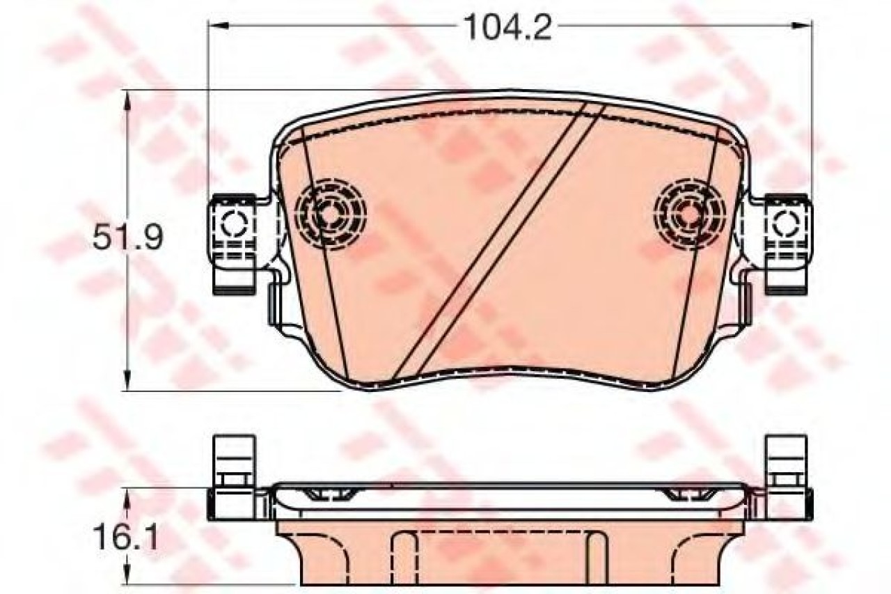 Set placute frana,frana disc SEAT LEON ST (5F8) (2013 - 2016) TRW GDB2042 piesa NOUA