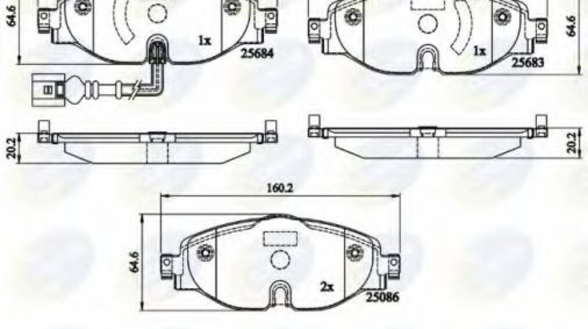 Set placute frana,frana disc SEAT LEON ST (5F8) (2013 - 2016) COMLINE CBP12158 piesa NOUA