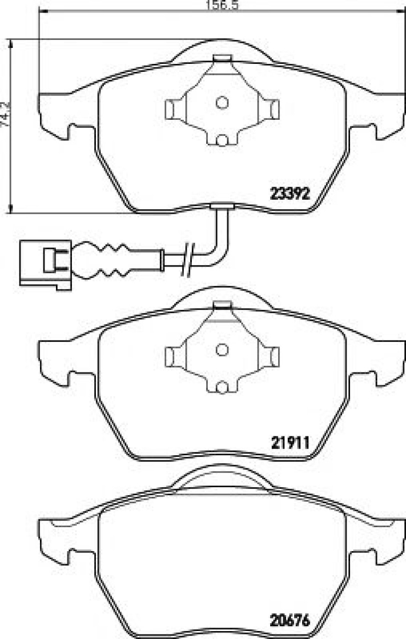 Set placute frana,frana disc SEAT TOLEDO II (1M2) (1998 - 2006) TEXTAR 2339201 piesa NOUA