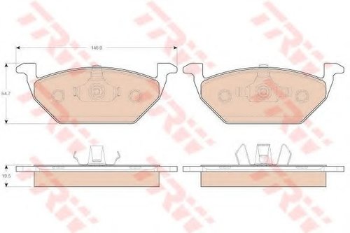 Set placute frana,frana disc SEAT TOLEDO II (1M2) (1998 - 2006) TRW GDB1984 piesa NOUA