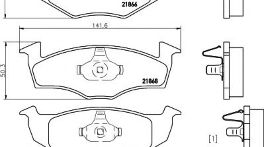 Set placute frana,frana disc SKODA FABIA I (6Y2) (1999 - 2008) TEXTAR 2186801 piesa NOUA