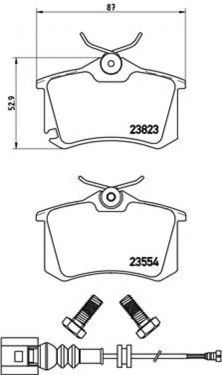 Set placute frana,frana disc SKODA FABIA I (6Y2) (1999 - 2008) BREMBO P 85 066 piesa NOUA